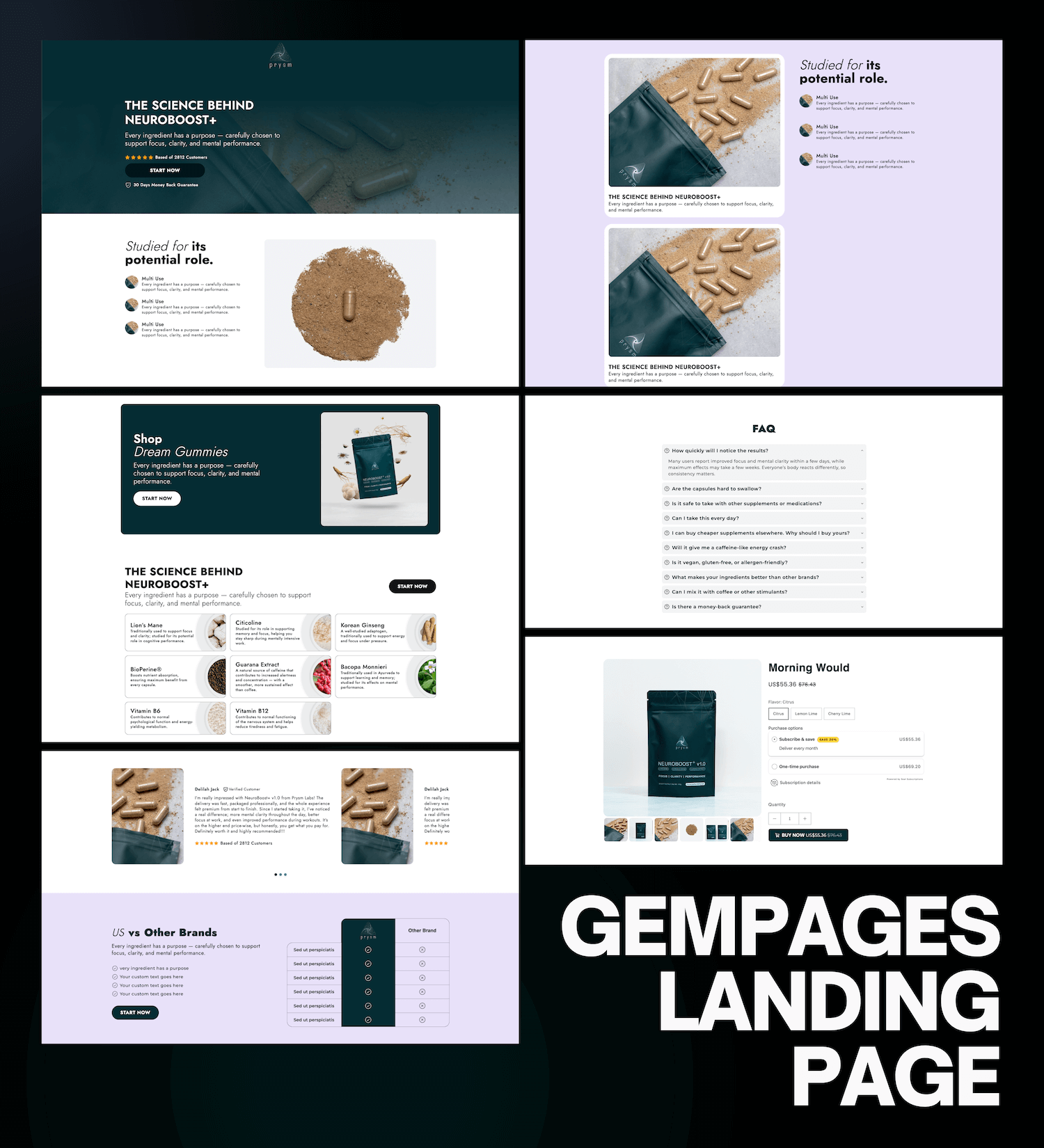 Gempages landing page