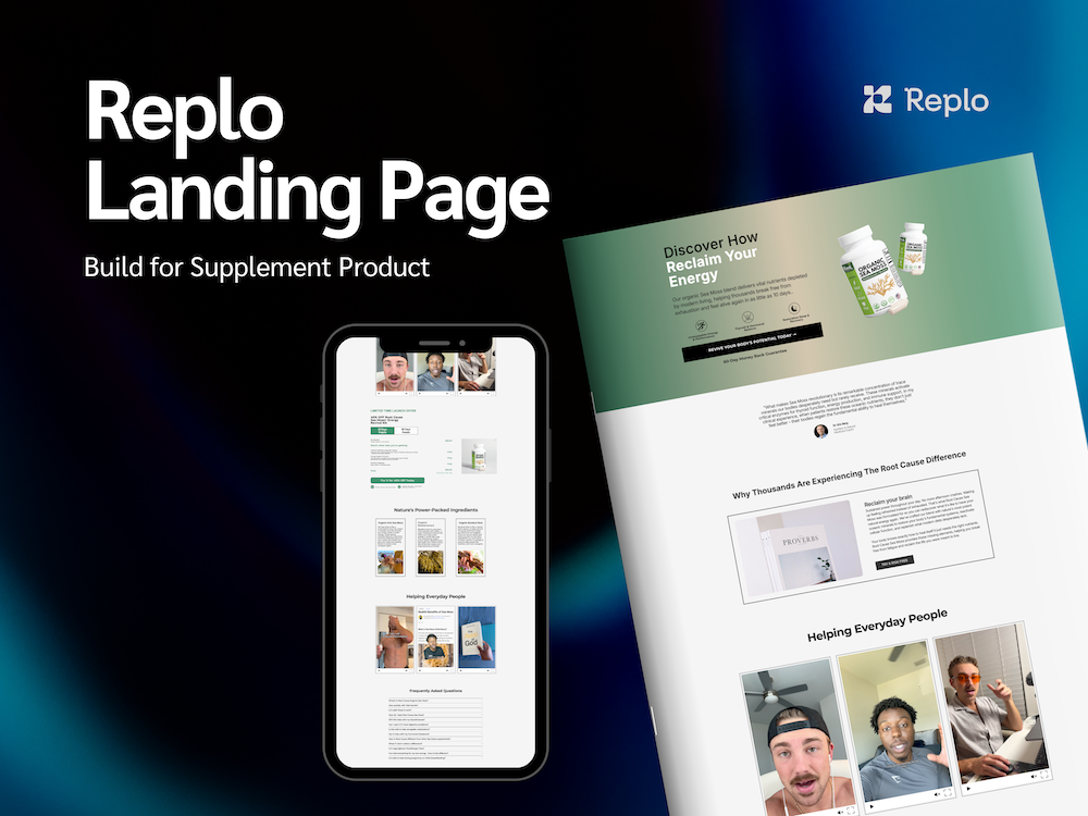 Replo landing page