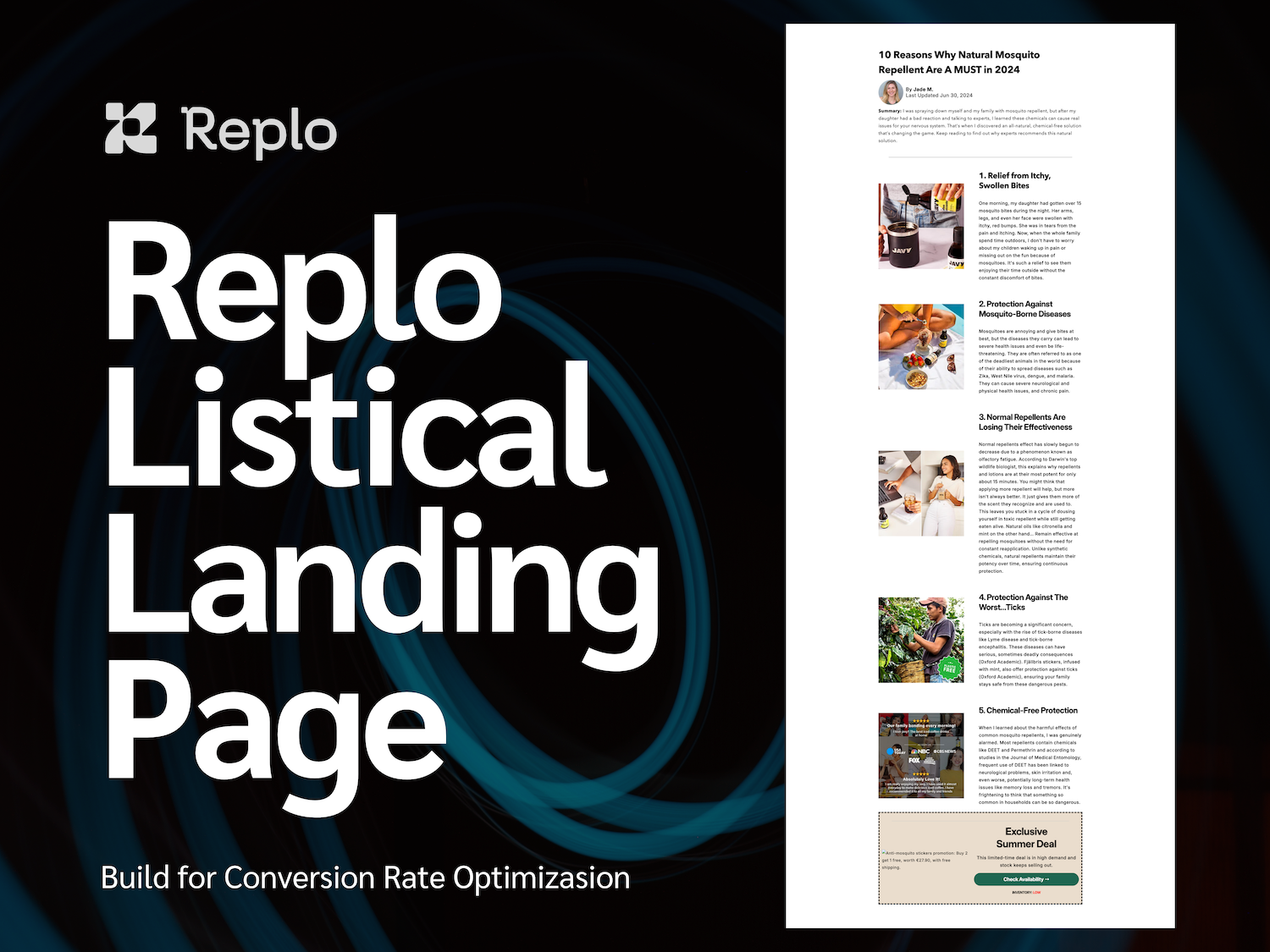 Replo landing page