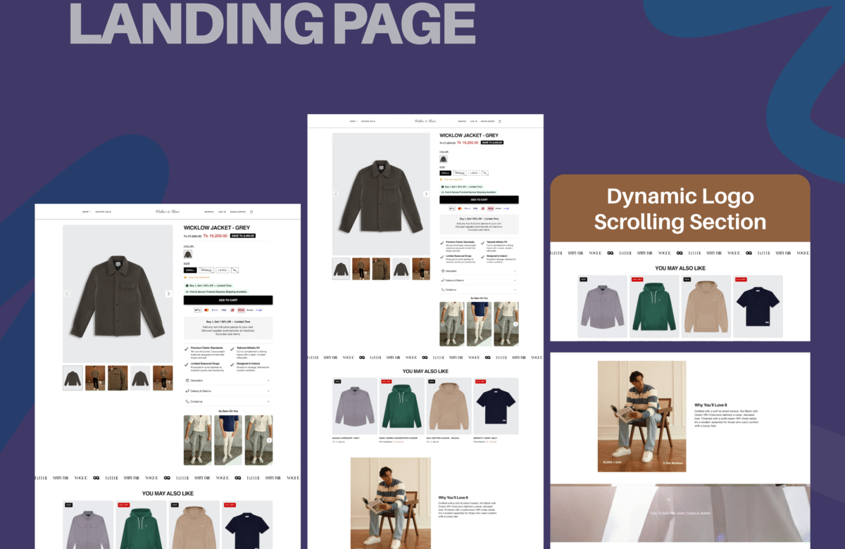 Custom Product Landing Page